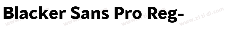 Blacker Sans Pro Reg字体转换